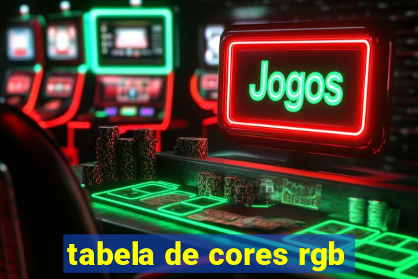 tabela de cores rgb